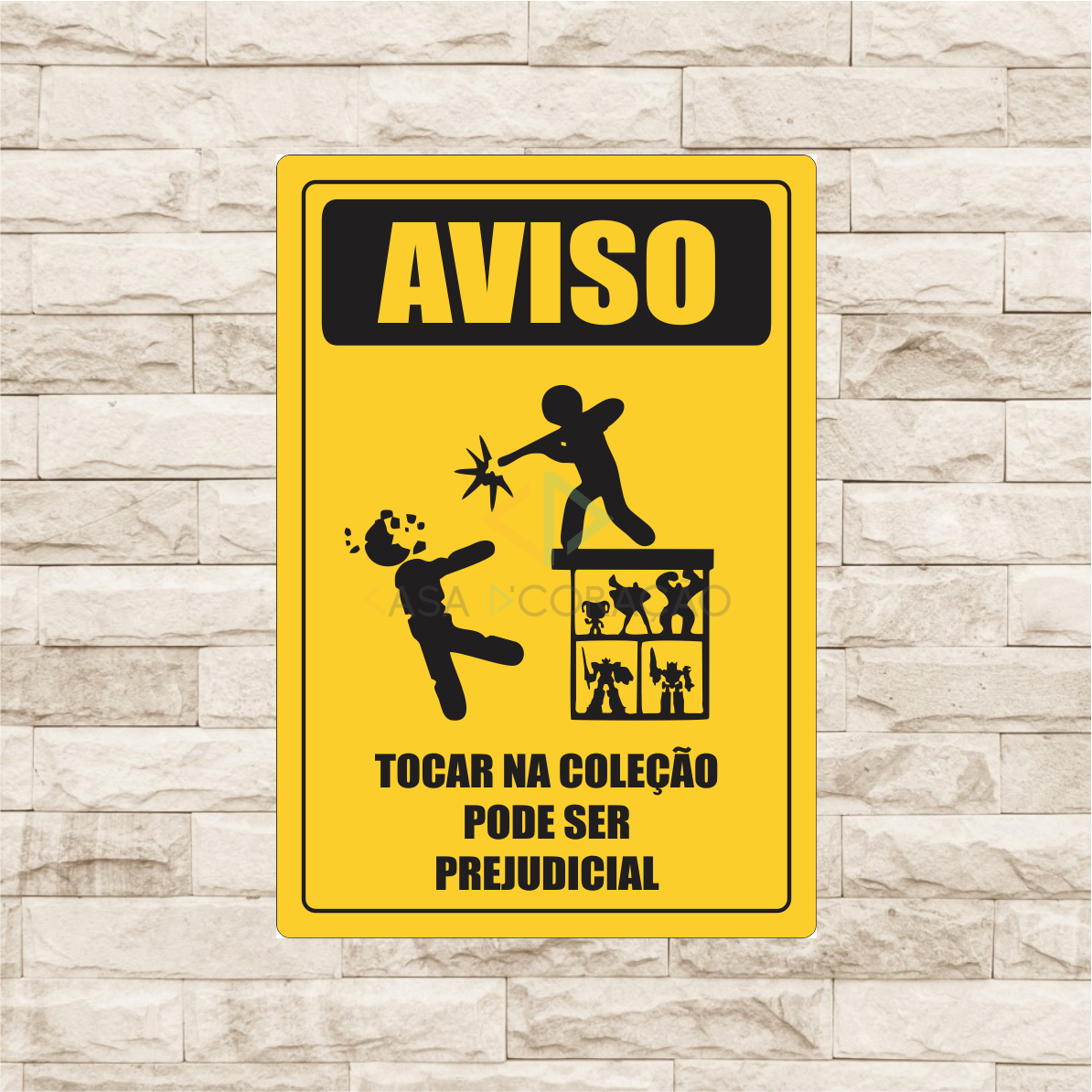 30002 - Placa Decorativa - Tocar na Coleção