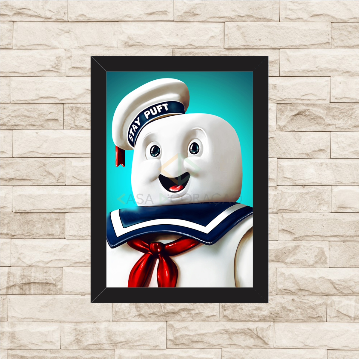 1705 Quadro Com Moldura Os Caca Fantasmas Ghostbusters Stay Puft Casa D Coracao
