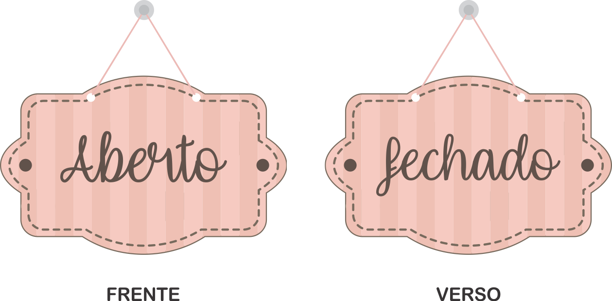 20069 - Aviso de porta - Rosa