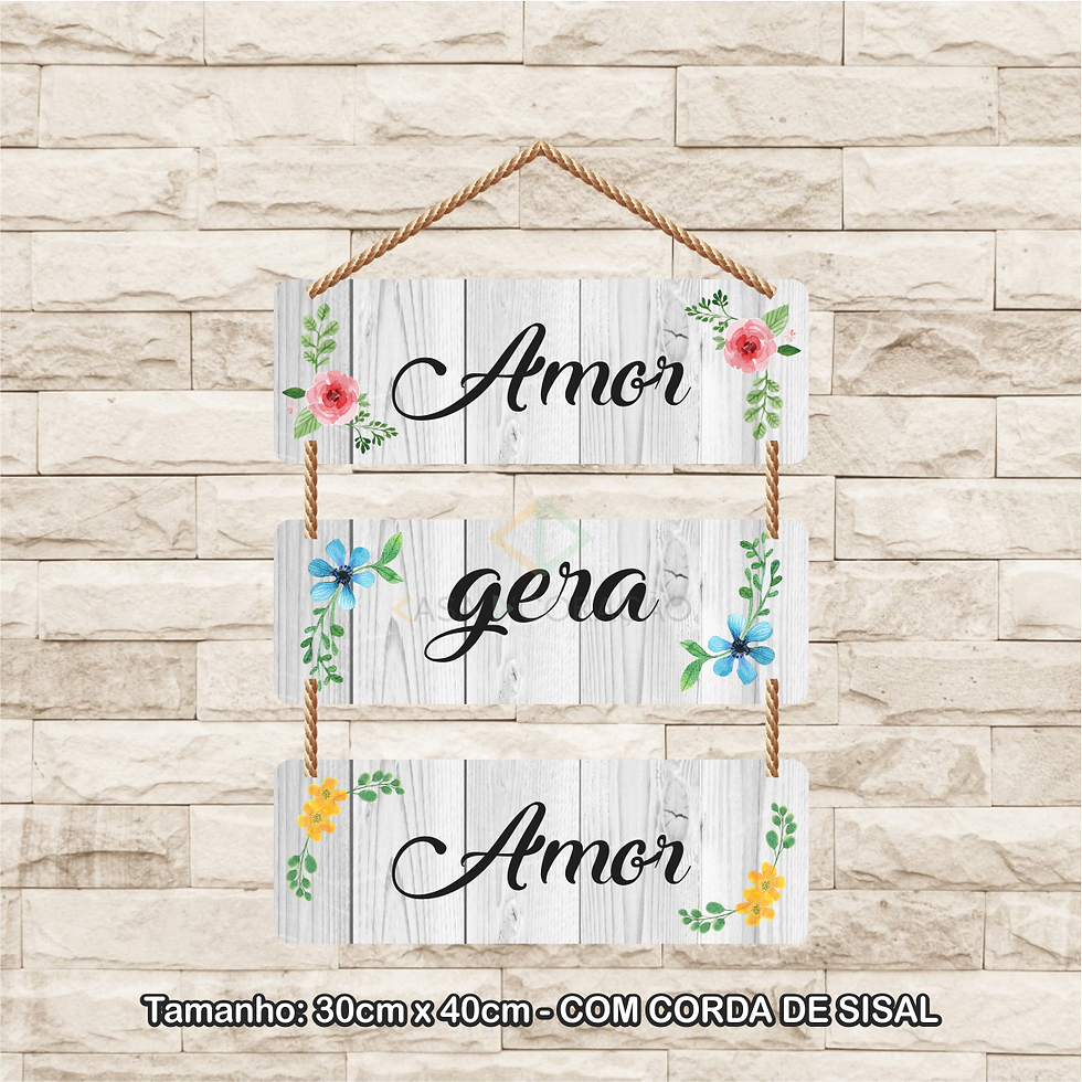 30096 - Placa Decorativa - Amor gera Amor