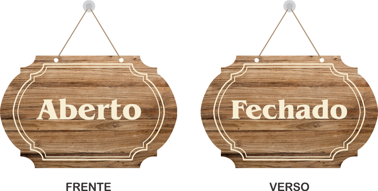 20067 - Aviso de porta - Amadeirado