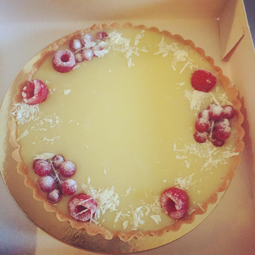 Witte chocoladetaart
