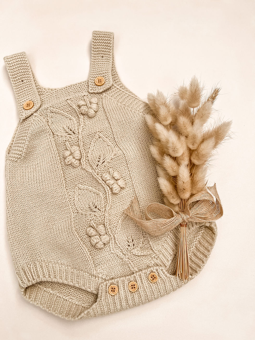 Thumbnail: 'IVY' KNIT ROMPER - NATURAL