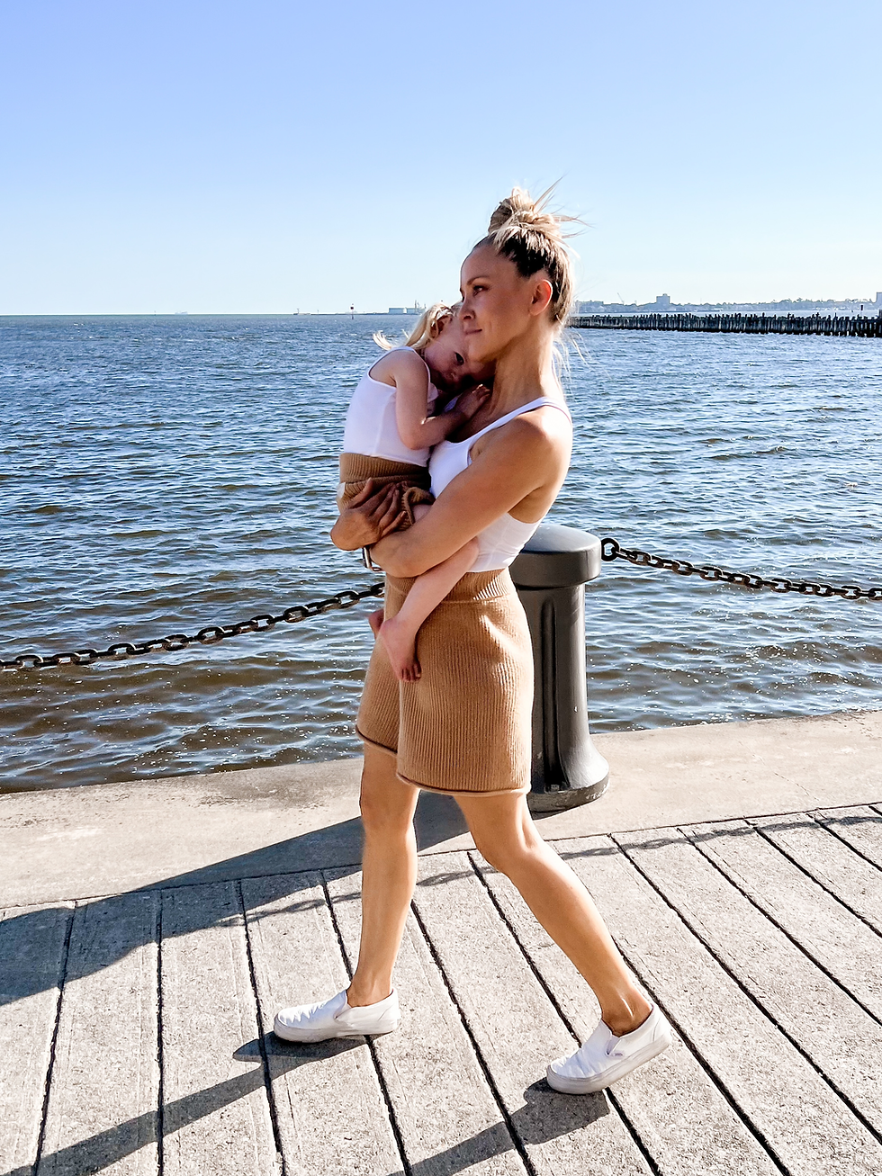 Thumbnail: Child A-Line Knit Short - Cocoa Cinnamon