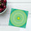Thumbnail: Cool Chillout Star Circles lime green square card blank inside