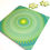 Thumbnail: Cool Chillout Star Circles lime green square card blank inside