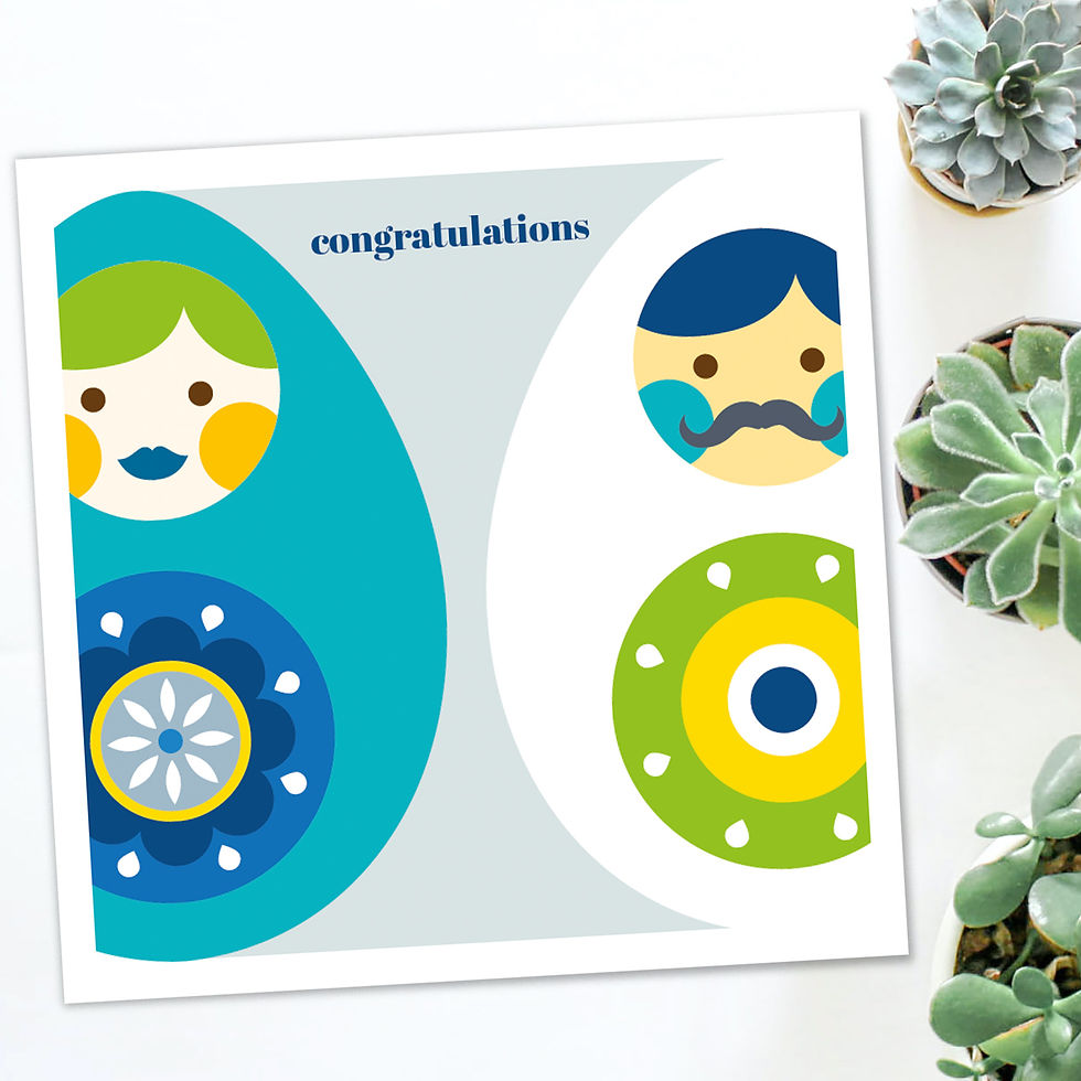 Thumbnail: Congratulations engagement, wedding, anniversary card - happy eggs