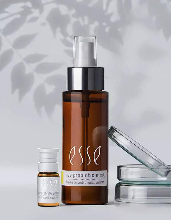 Live Probiotic Mist: “ESSE Live Probiotic Mist, producto con tecnología BIOME+ nivel 4 que incorpora microorganismos vivos y viables.”