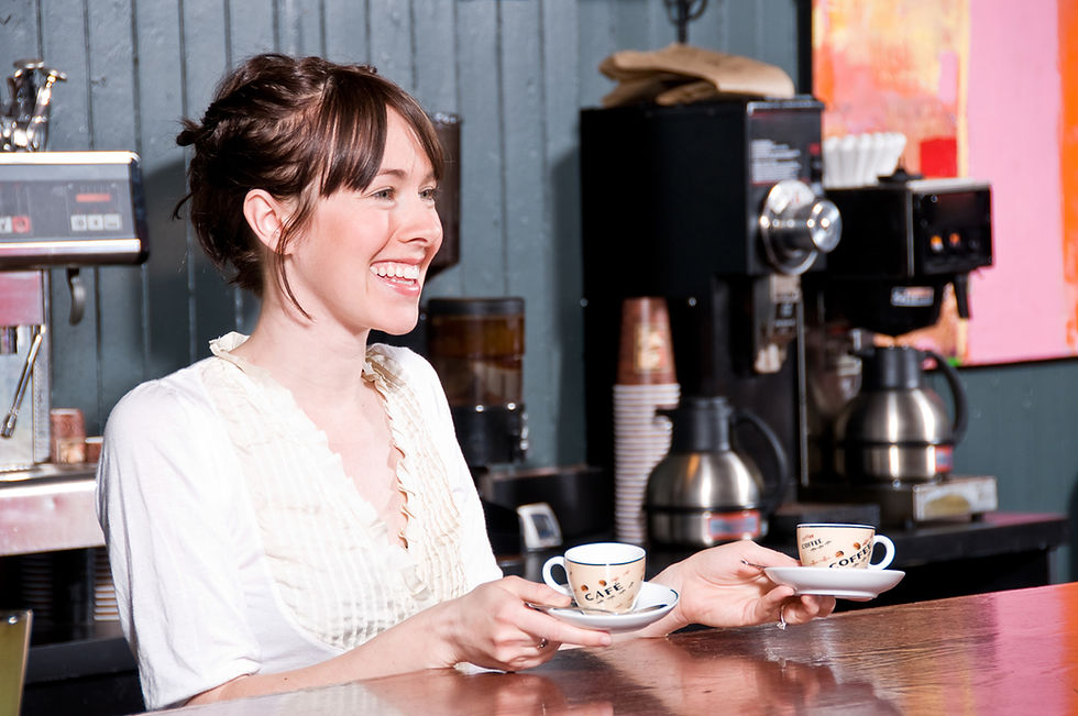 Woman Serving Coffee