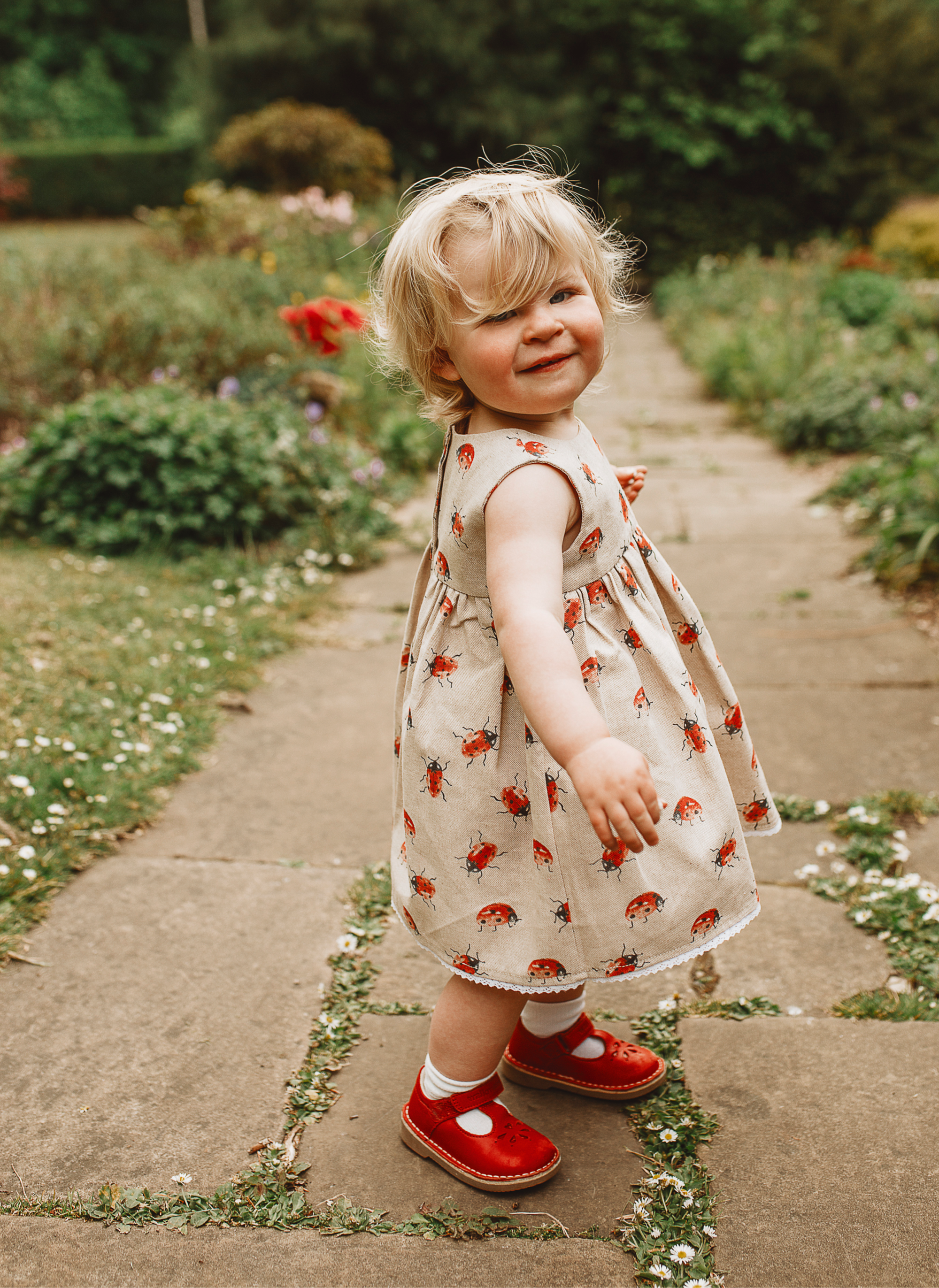 Linen Look Ladybird Dress