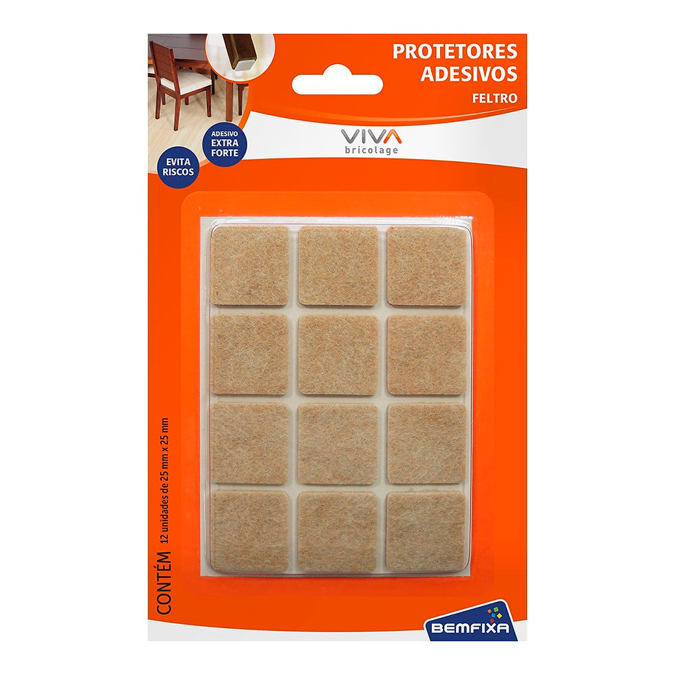 Miniatura: BEMFIXA FELTRO ADES.QUADRADO 25X25 C/12