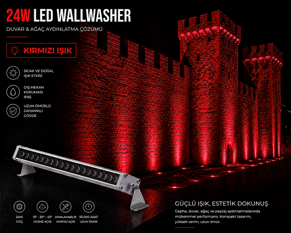 Küçük resim: 24 WATT 67 cm LED WALLWASHER DUVAR BOYAMA