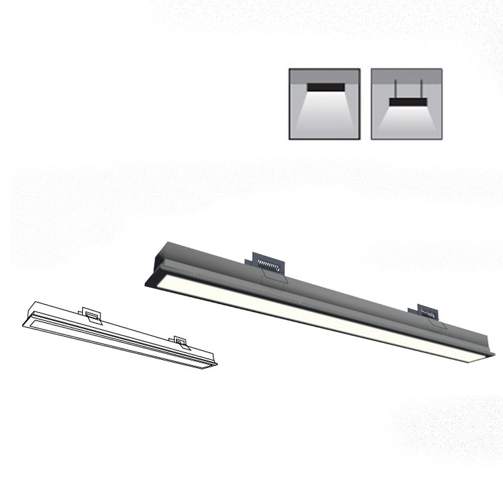 Küçük resim: Düz Led Linear Sıva Altı Armatür 