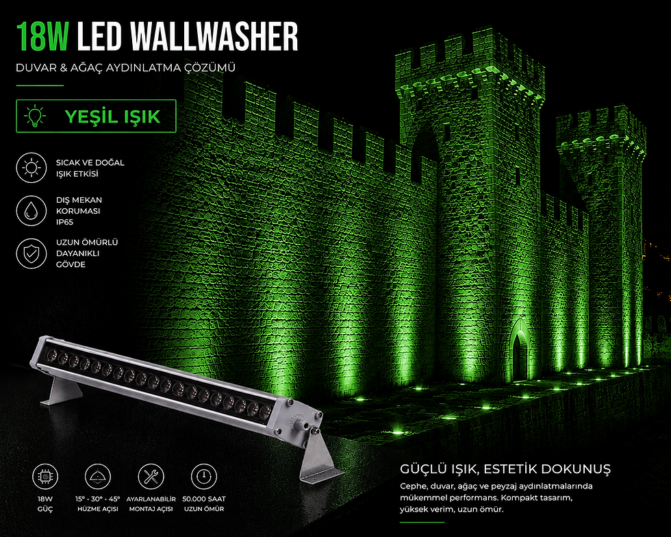 Küçük resim: 18 WATT 50 cm LED WALLWASHER DUVAR BOYAMA