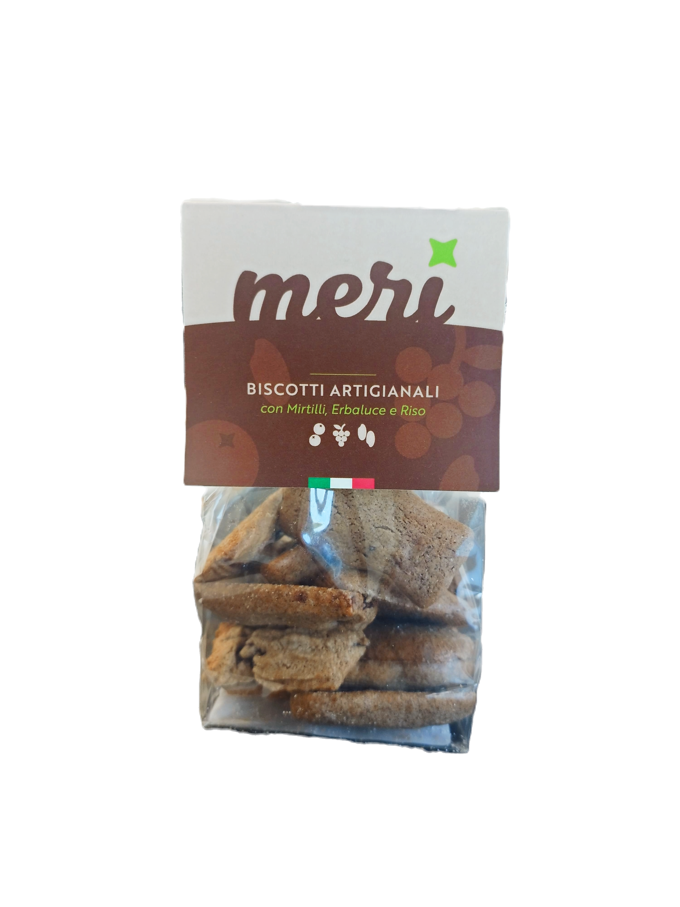 MERì - Biscotti Artigianali con mirtilli, erbaluce e riso 100g