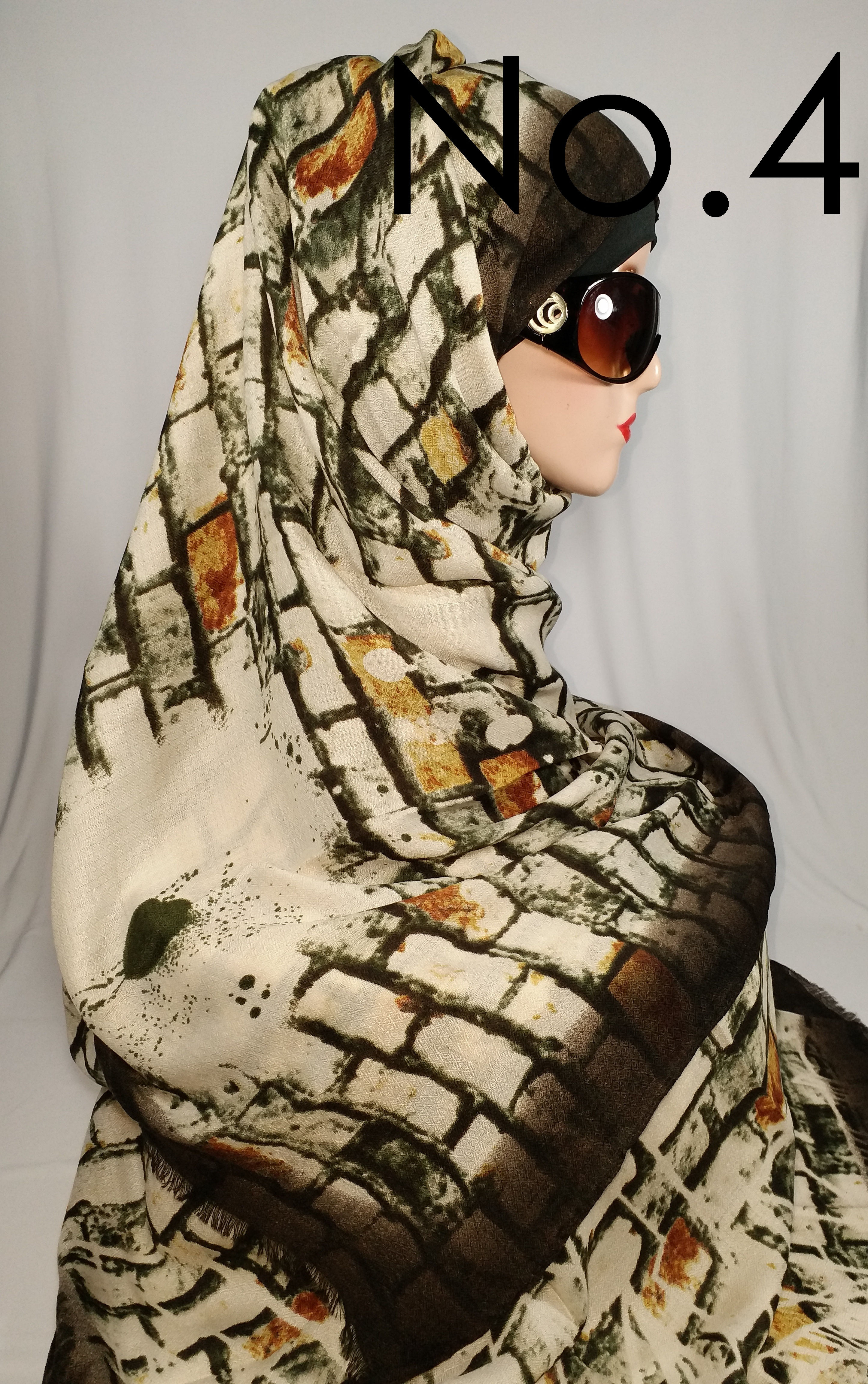 Pashmina Motif Dark Wall, Bahan Katun Viscose Lembut (Limited Series)