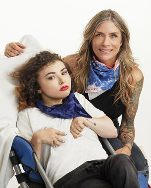 Jessica Frew, disability advocate & model, launches fashion-forward drool bib line that redefines adaptive wear