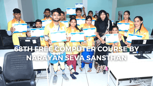 68th free computer course by Narayan Seva Sansthan concludes; 1,055 differently-abled trained in past 10 years
