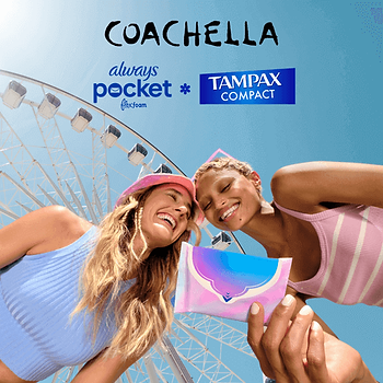 Coachella welcomes NEW Always Pocket Flexfoam as its first-ever festival-approved period care for girls on-the-go