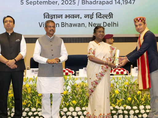 Skill trainers conferred with National Teachers’ Awards 2025 by Hon’ble President of India