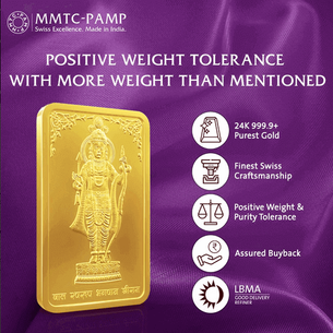 Blend of divine and purity – MMTC-PAMP launches purest 24K Ram Lalla gold bar