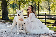 Kansas City bride with dog