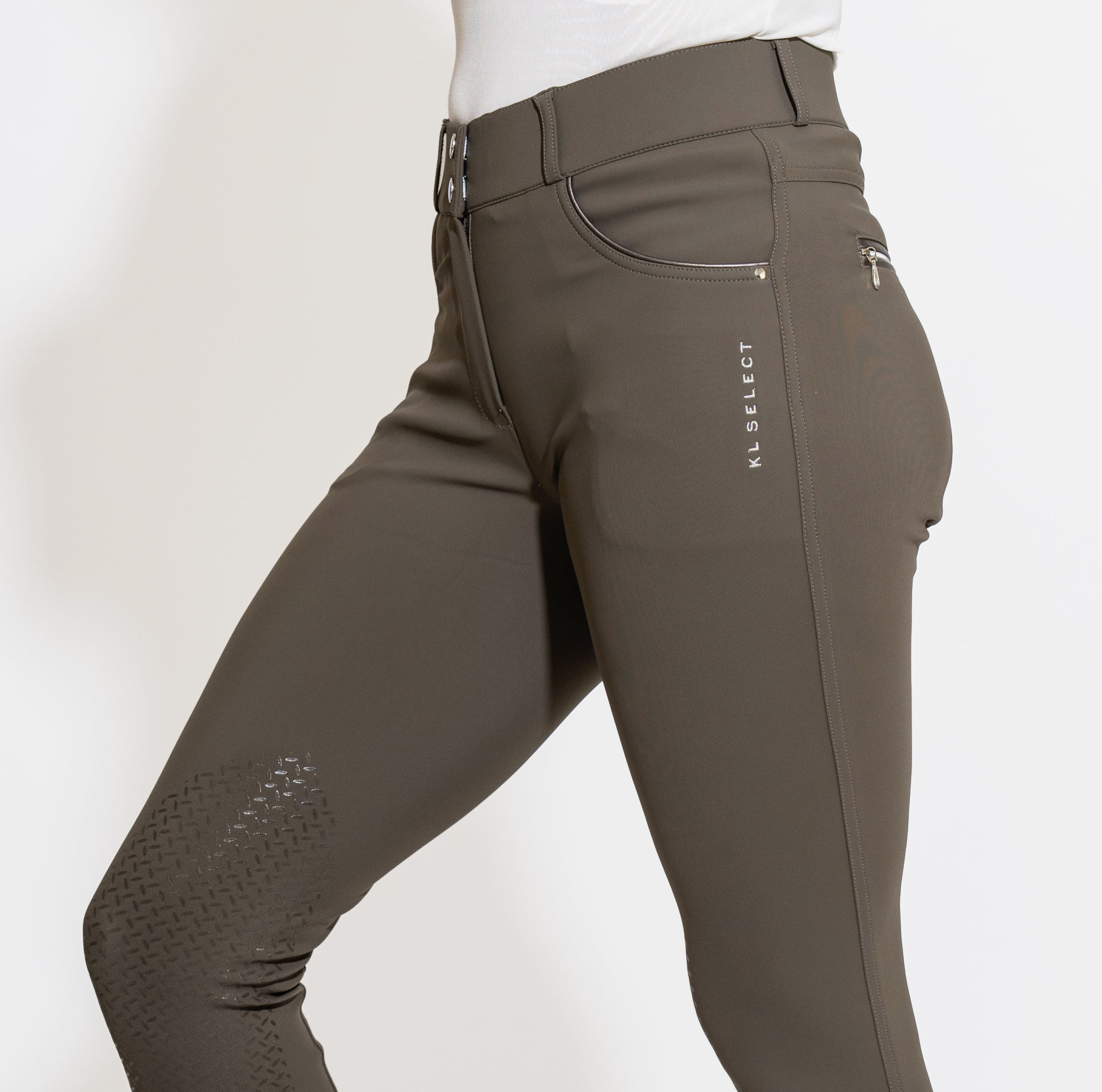 KL Select Gabrielle Breech KNEE PATCH- Truffle/Copper