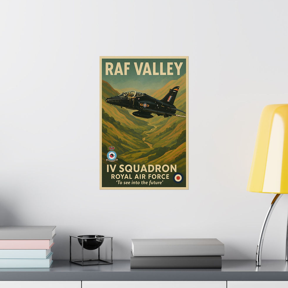 Thumbnail: 4 Squadron RAF Valley Vintage Print Poster - Royal Air Force Aviation Decor