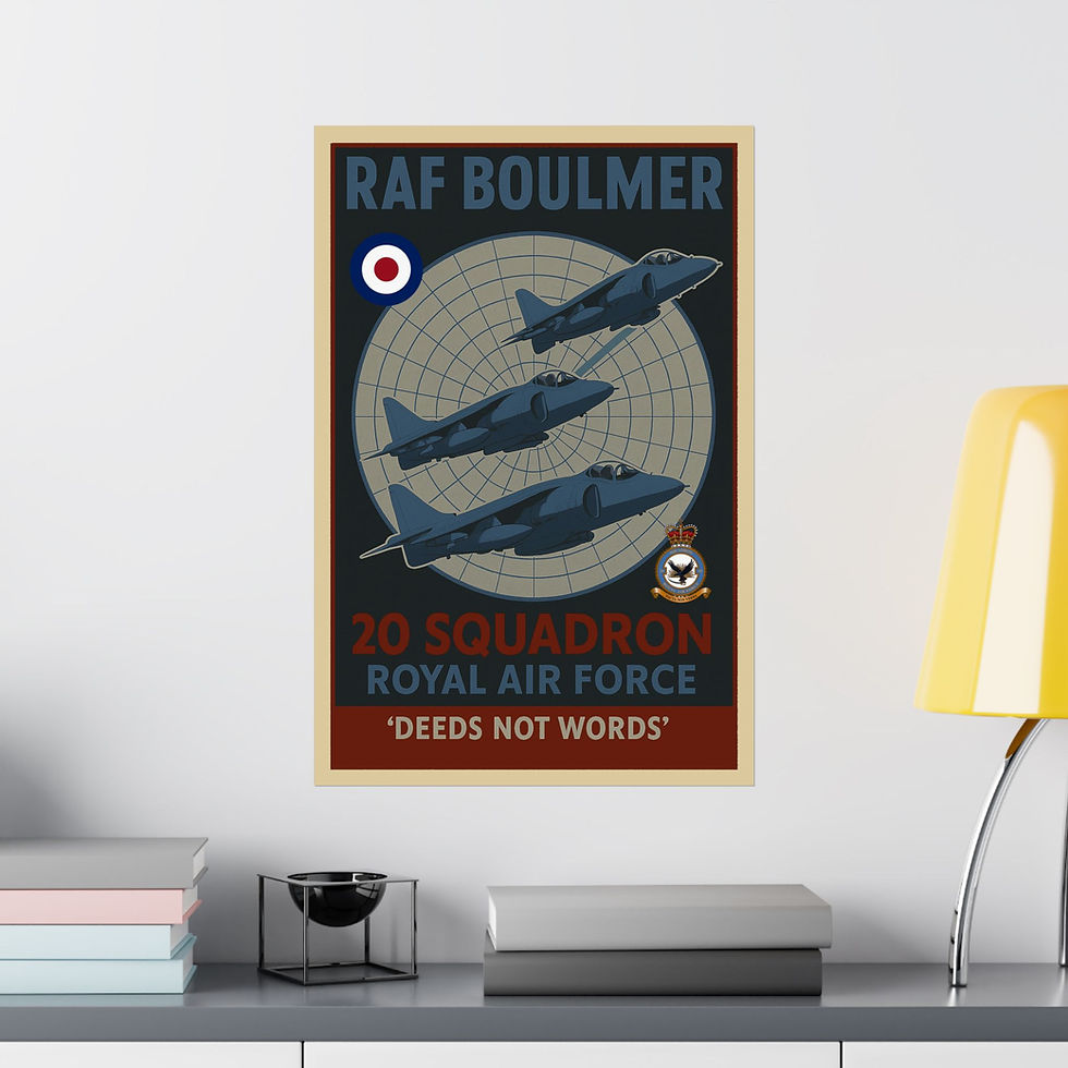 Thumbnail: 20 Squadron RAF Boulmer Vintage Print Poster - Royal Air Force Aviation Decor
