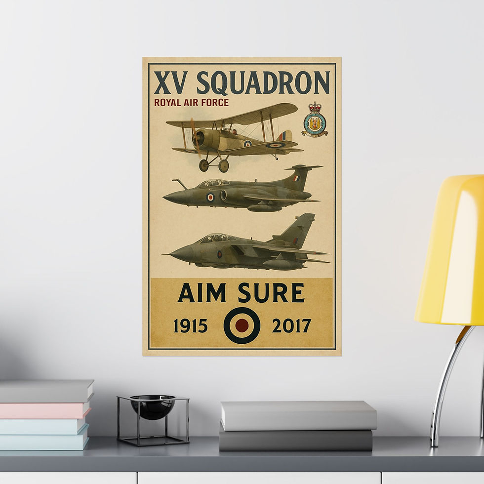 Thumbnail: 15 Squadron RAF Aim Sure Vintage Print Poster - Royal Air Force Aviation Decor