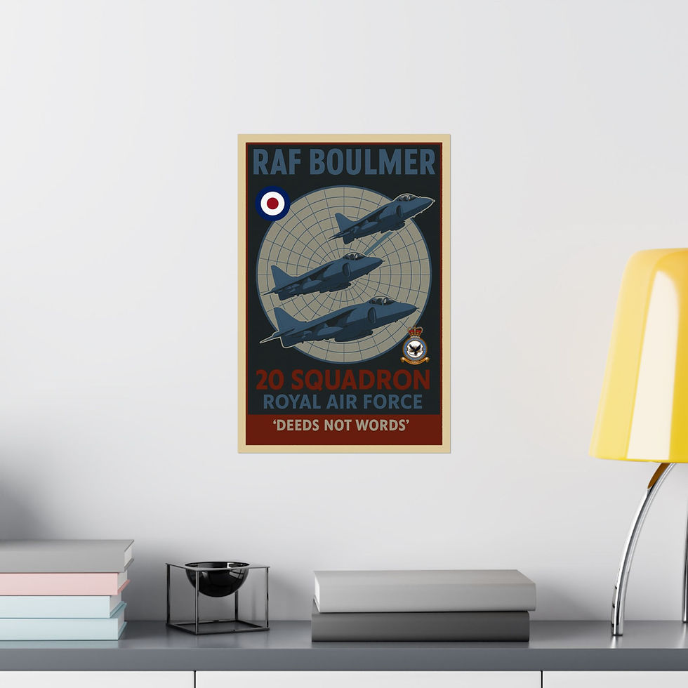 Thumbnail: 20 Squadron RAF Boulmer Vintage Print Poster - Royal Air Force Aviation Decor