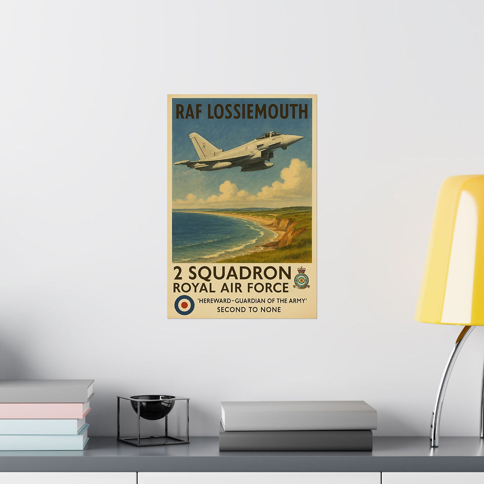 Thumbnail: 2 Squadron RAF Lossiemouth Vintage Print Poster - Royal Air Force Aviation Decor