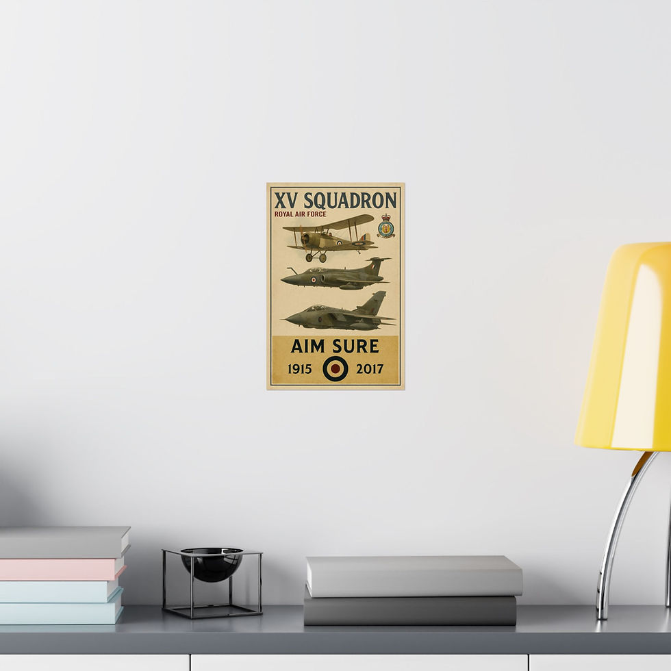 Thumbnail: 15 Squadron RAF Aim Sure Vintage Print Poster - Royal Air Force Aviation Decor