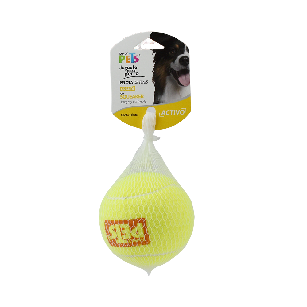 Pelota De tenis con squeaker Grande | Fancy Pets
