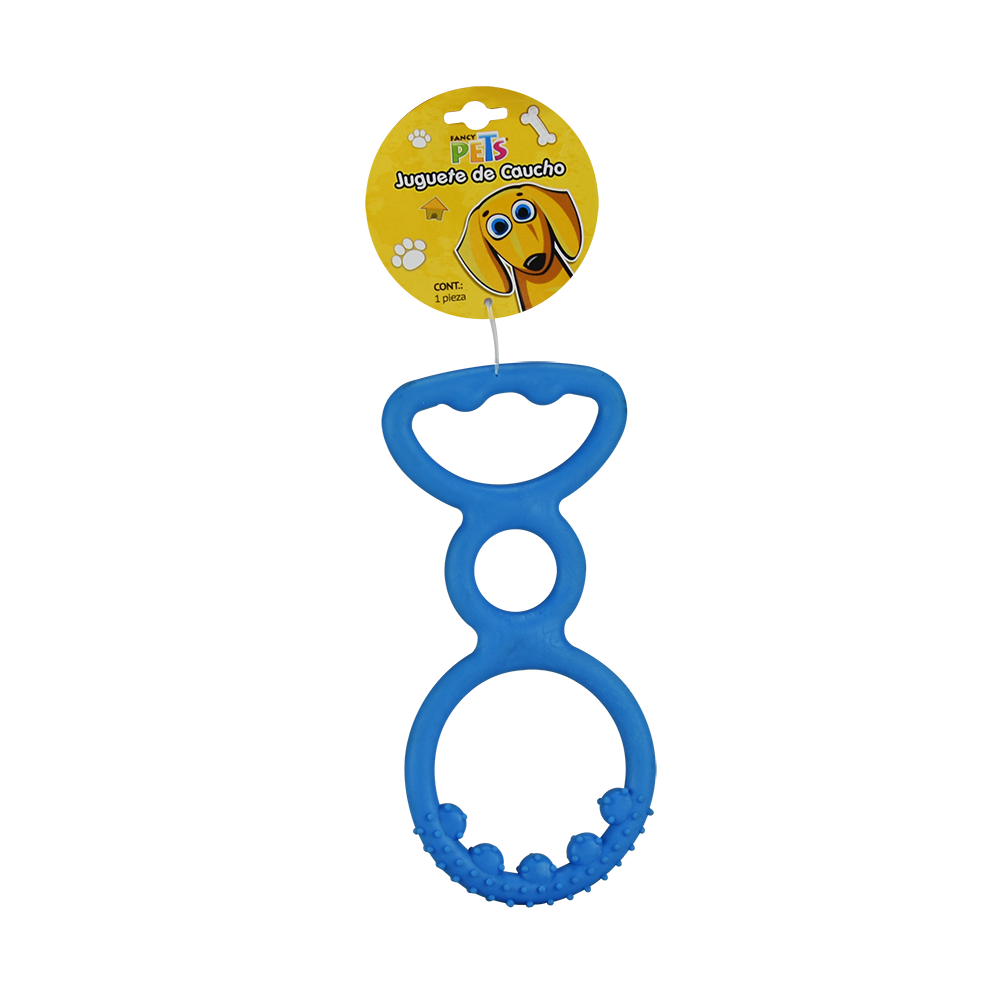 Juguete jaladera de caucho con argolla | Fancy Pets