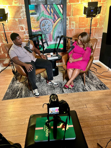 Tiffany Jeffers speaking at podcast