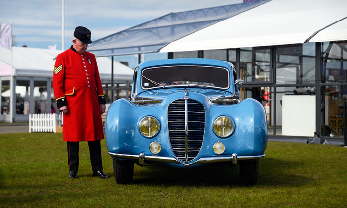 Louis Chiron's 1947 Delahaye 135 MS Sport Coupe by Chapron at Salon Prive London 2023 02 1