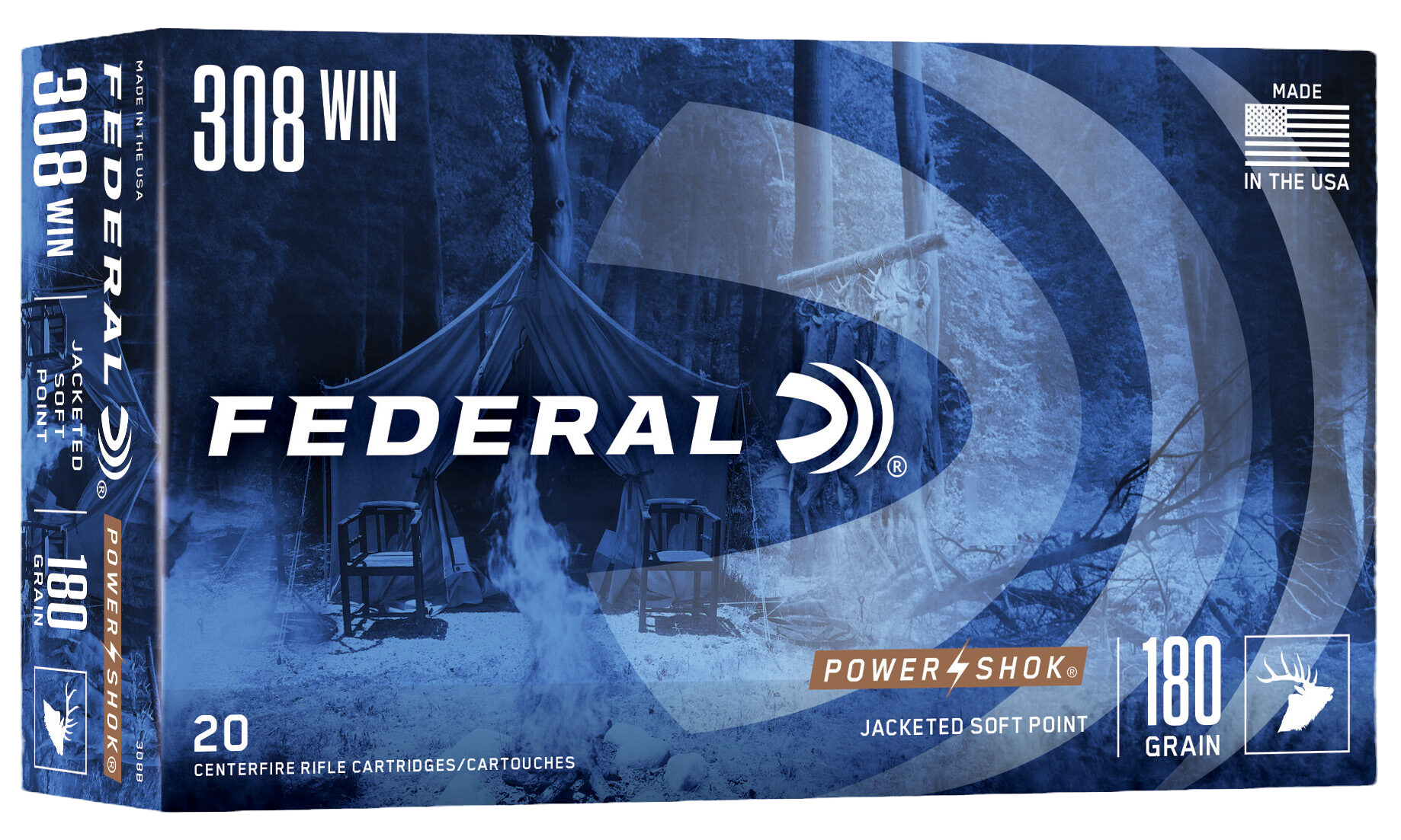 FEDERAL 308 WIN 180GR POWER-SHOK SP