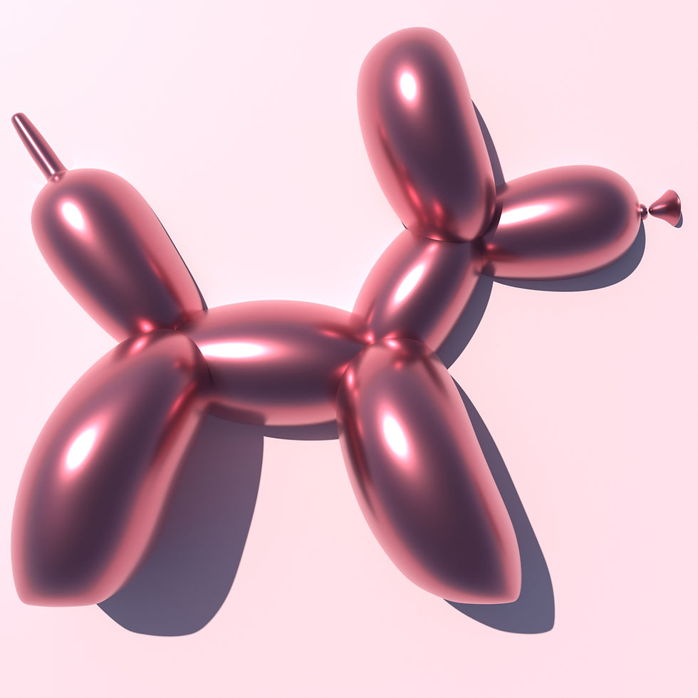 Thumbnail: Jumbo Dog Balloon metalic top view