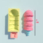 Quadruple Ice Cream Scoop Cone Silicone Mold for Resin Arts, top view , size note