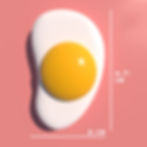 4.7 inches Gummy Fried Egg, top view