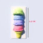 Four Ice Cream Scoop Cone Resin art, top view