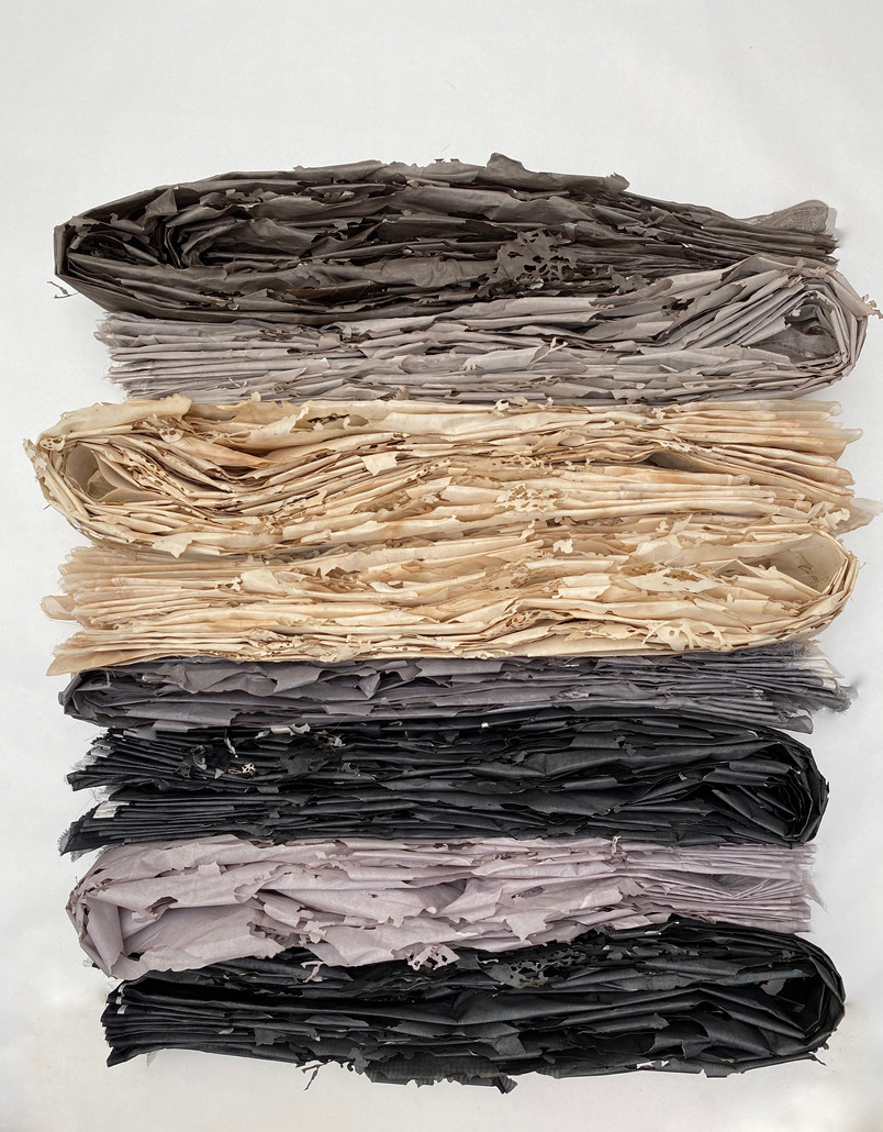 Mantles Series/2020/Mixed techniques on paper & silk/variable dimensions