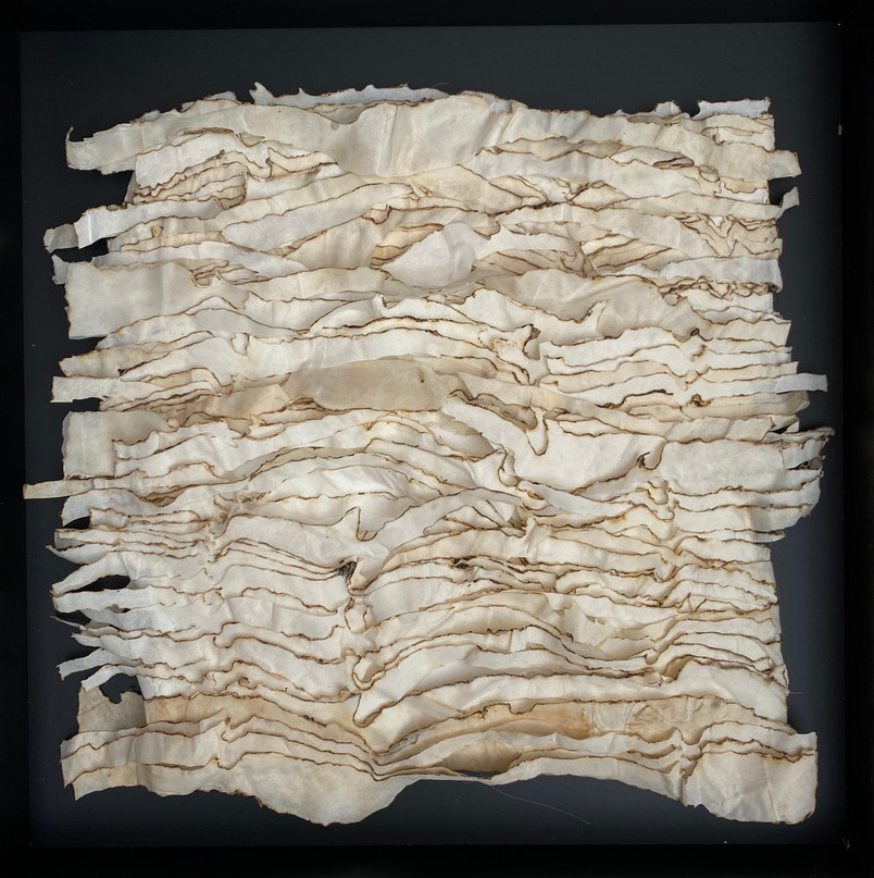 Waves Extinction Series II/2020/Mixed techniques on linen/60x60 cm