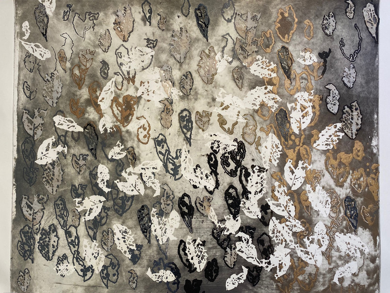 Moving Leaves Series II/2020/Etching & Mixed techniques on paper/110x80 cm