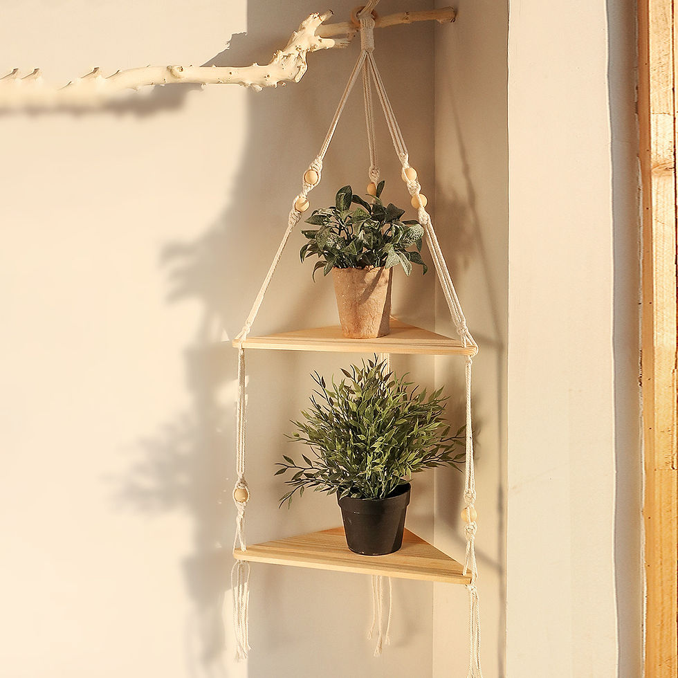 Miniatura: Prateleira Decorativa Suspensa Boho