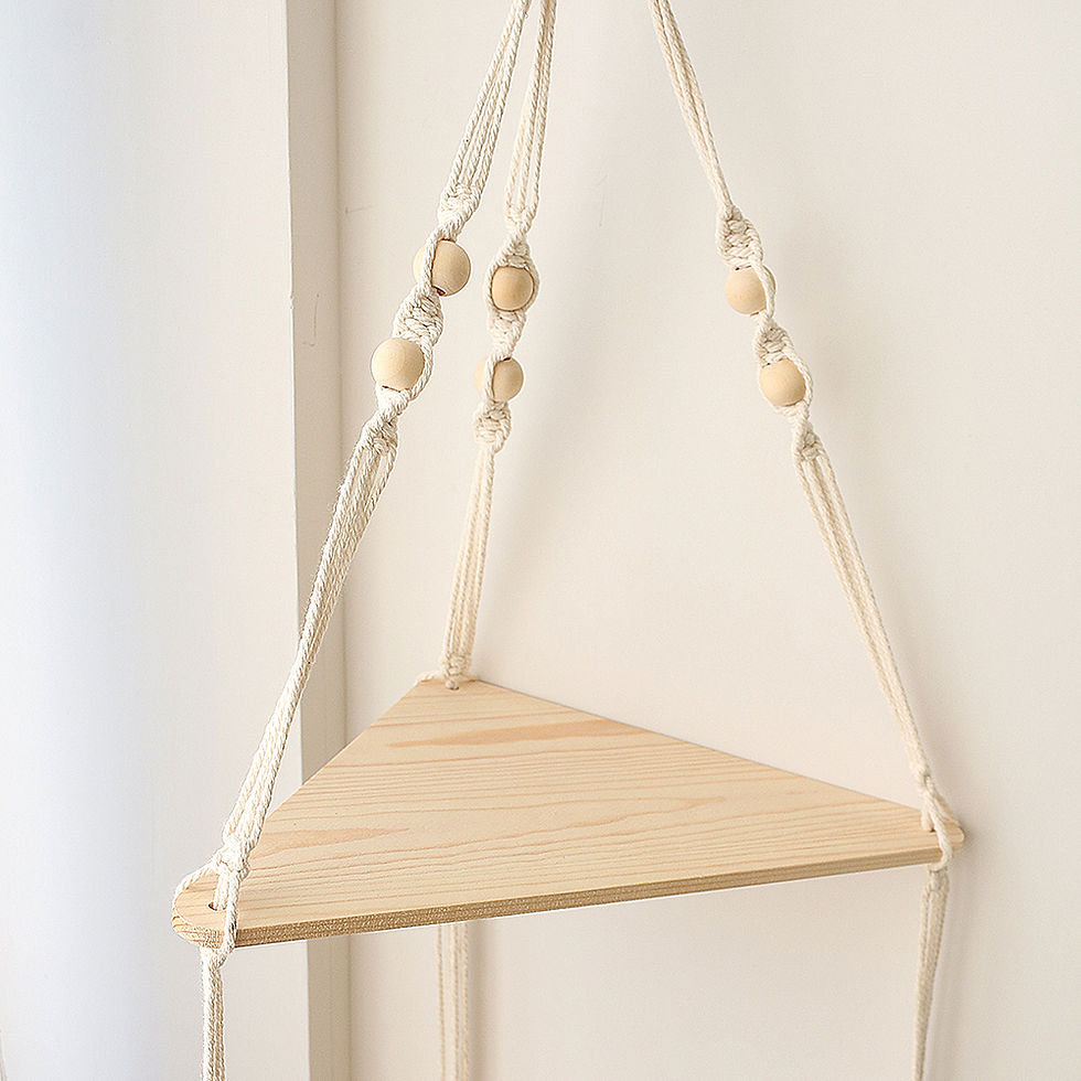 Miniatura: Prateleira Decorativa Suspensa Boho