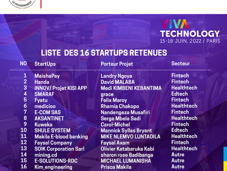 SOIK has been selected as a representative of startups in the Democratic Republic of Congo