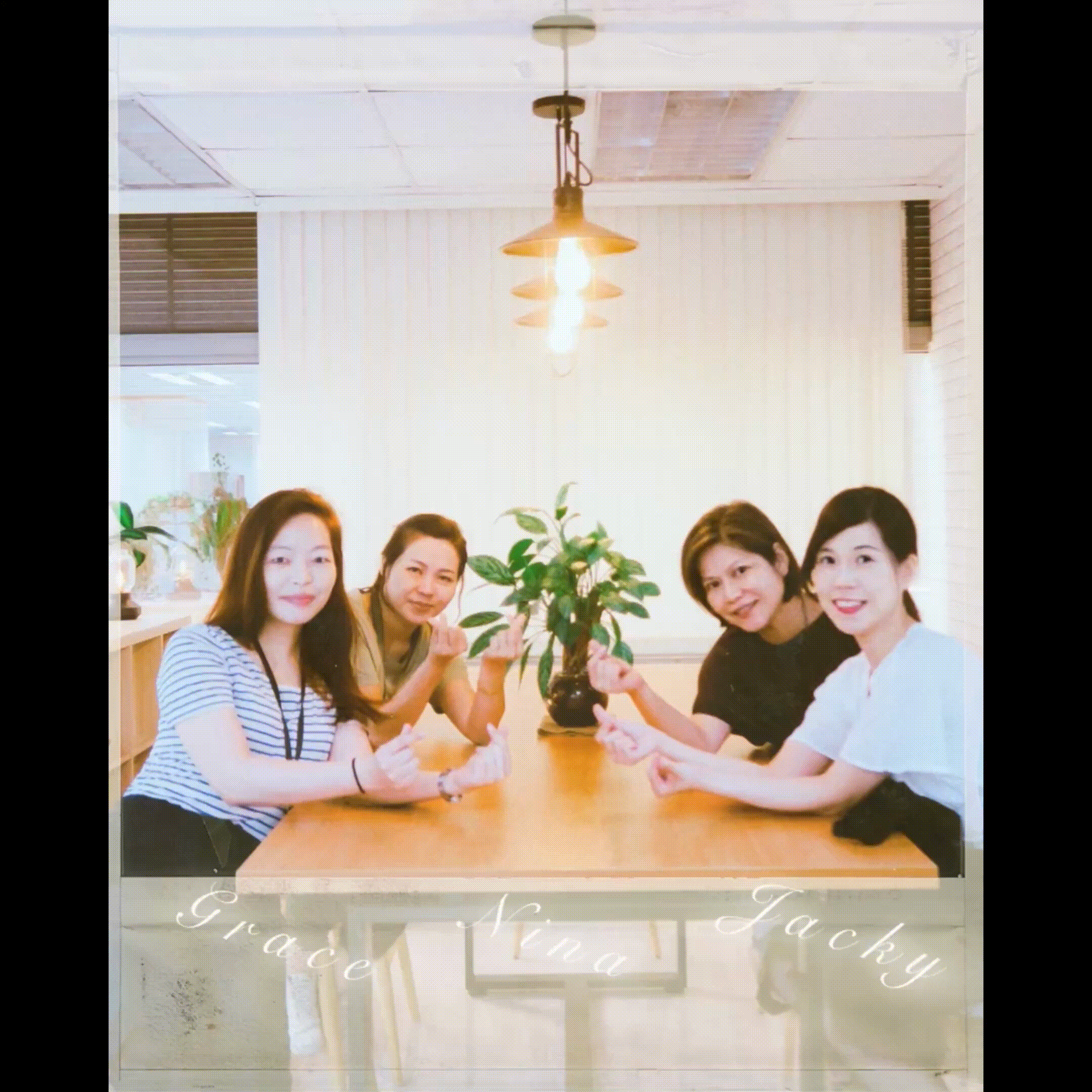 Grace Lee, Head of Commercialization. Nina Lin, Head of Arts. Jacqueline Lin, Sales Director.