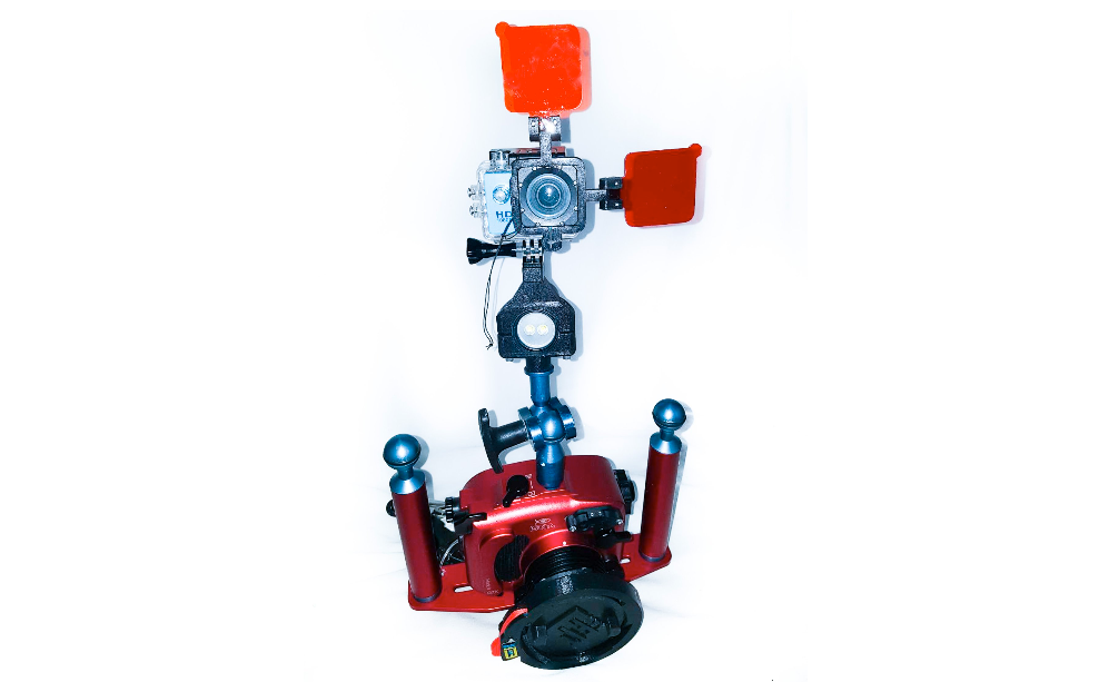 Gopro holder for spotlight/soporte gopro para linterna